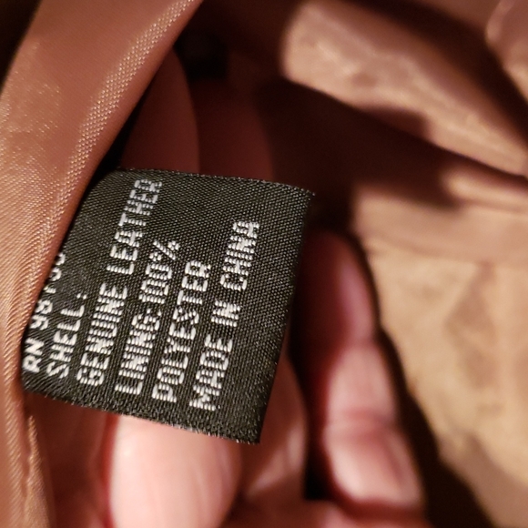 Marcelle Renee brown leather coat - Picture 6 of 7